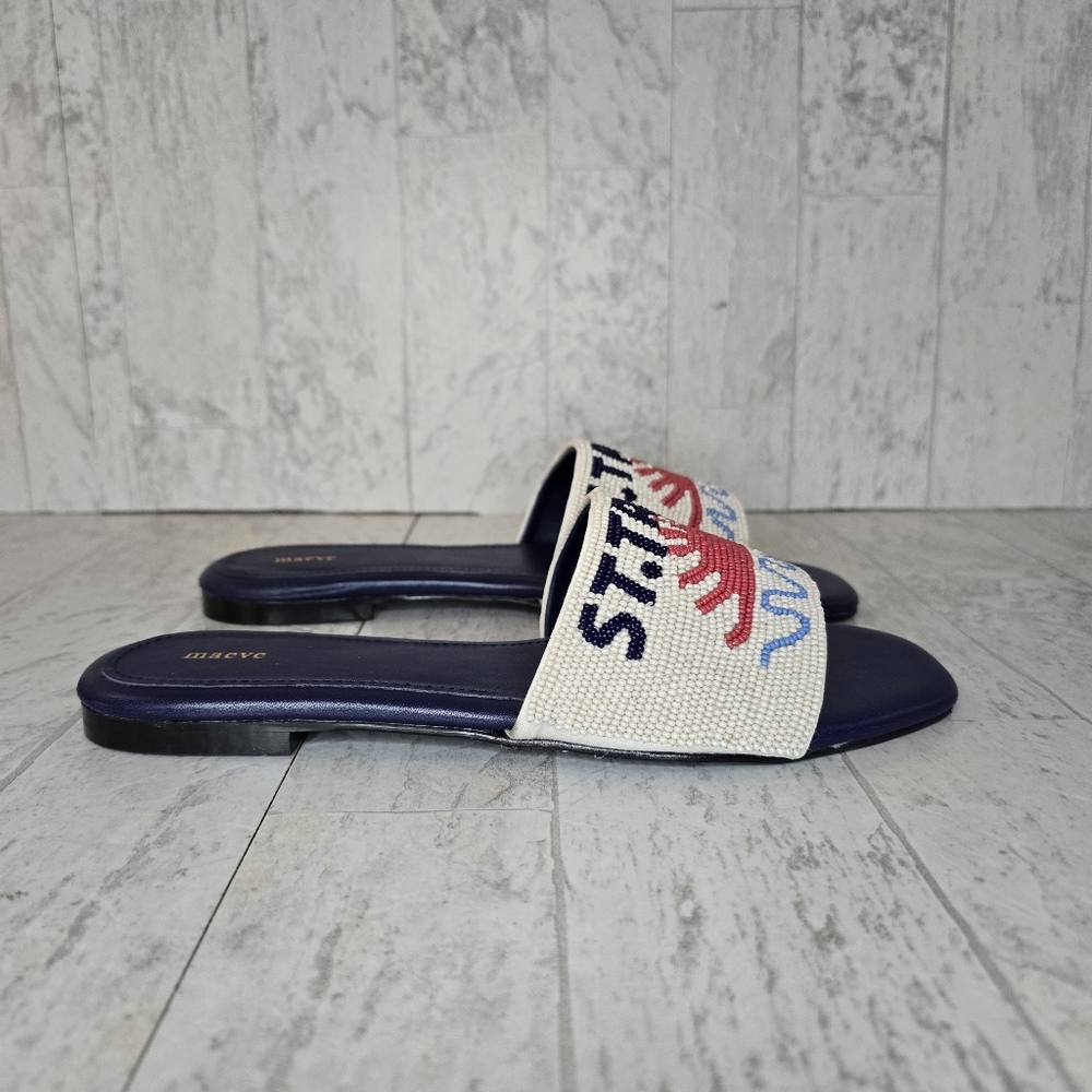Maeve For Anthropologie The Fiona Beaded Slide Sandal - St. Tropez - Picture 4 of 10